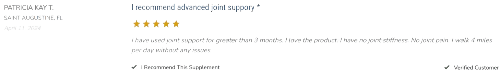 Advanced Joint Support Customer Reviews