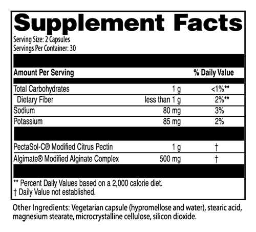 PectaSol Detox Formula Supplement Fact